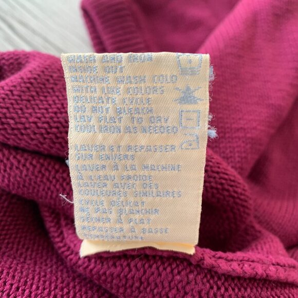 Vintage 90s Burgundy Floral Embroidered Cardigan Sweater Vest - Picture 9 of 13